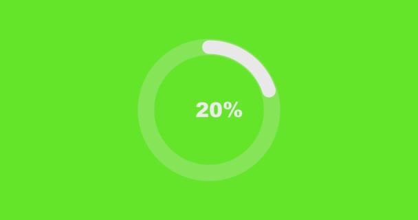 groene scherm beweging grafische video van een teller. Van 0 tot 100 en een cirkel die draait en zichzelf voltooit. Aftellen van 0 tot 100 animatie. 4K resolutie animatie. - Video