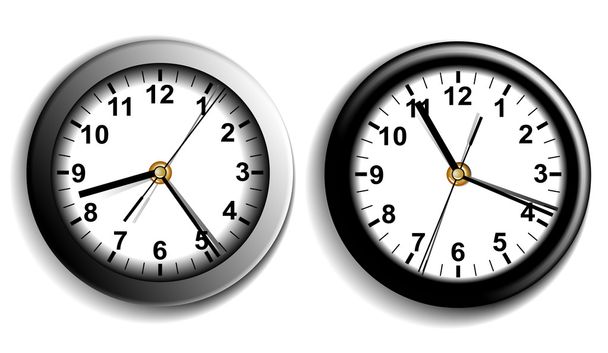 Два настенных часа
 - Вектор,изображение