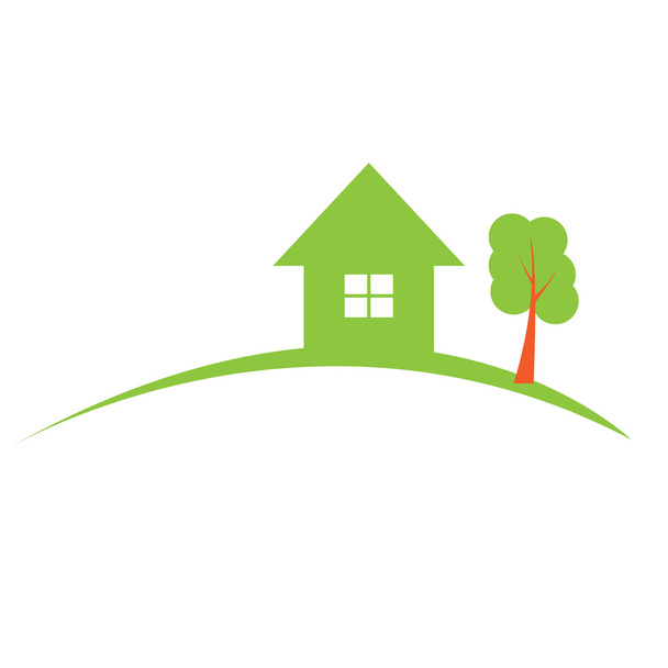 Logo für den Immobilienbau. - Vektor, Bild