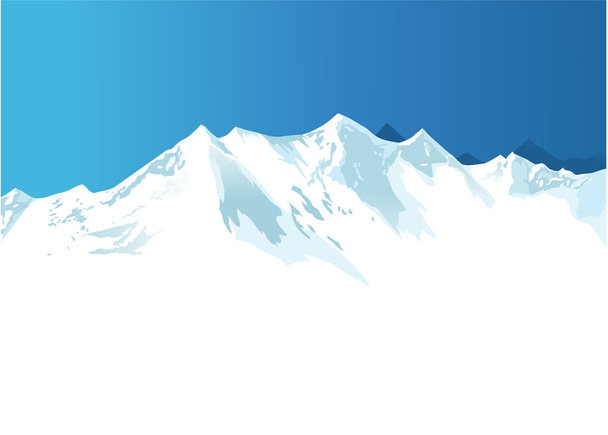 téli hegyek - Vektor, kép