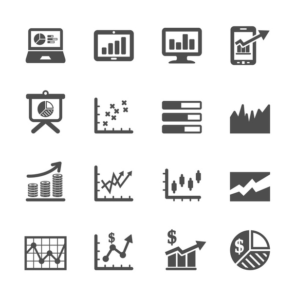 infographic and chart icon set 6, vector eps10 - Vector, imagen