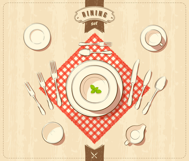 Dining set - Vector, Image