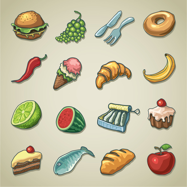Freehands icons - food - Vector, Image