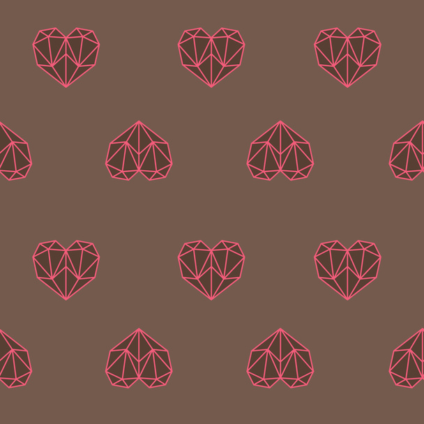 Tejcsokoládé rózsaszín szív mintás - Vektor, kép