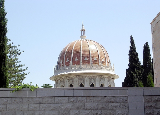 Haifa Bahai bahçeleri altın kubbesi 2003 - Fotoğraf, Görsel
