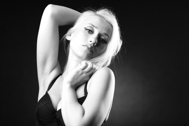 Beautiful blonde model posing - Фото, изображение