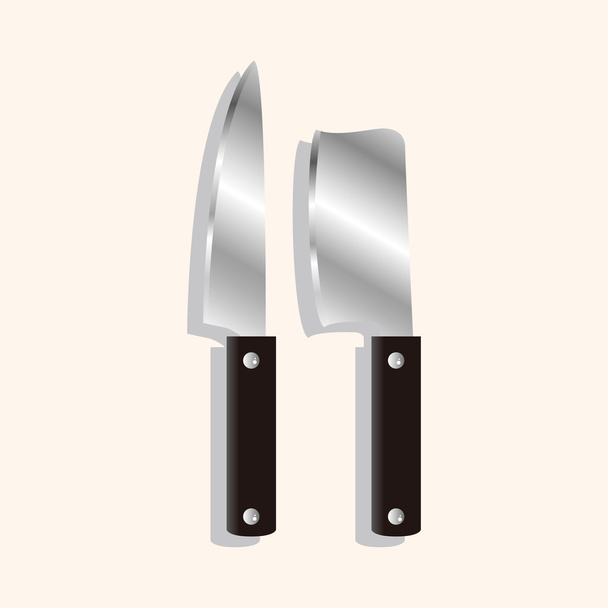 Κουζινικά σκεύη θέμα μαχαίρι - Διάνυσμα, εικόνα