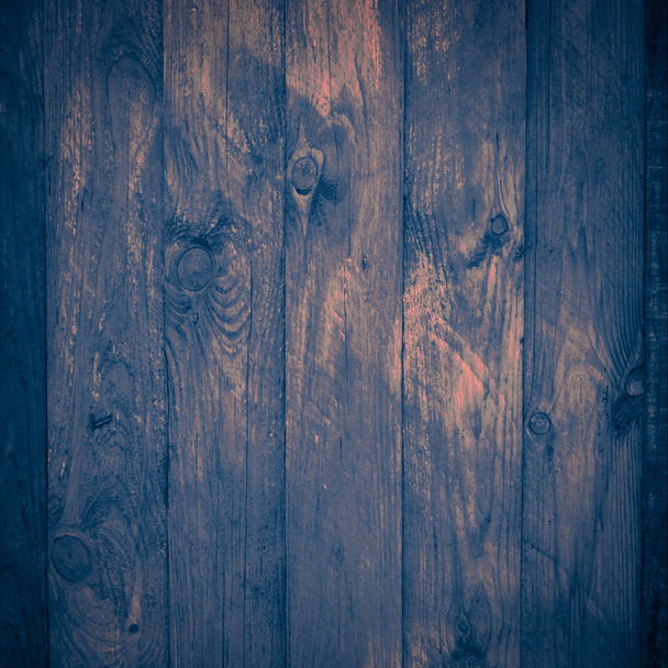 Oude indigo houten oppervlak - Foto, afbeelding