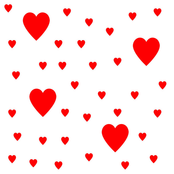 Red love heart background design vector eps file - Vector, Image