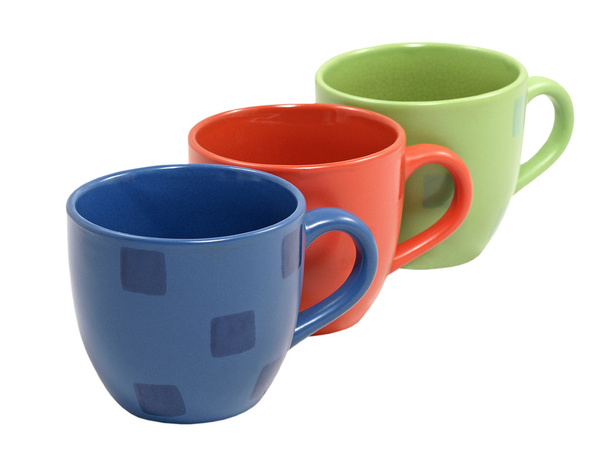 The row of multicolored tea cups. - Photo, Image