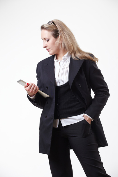Confident  businesswoman with tablet pc  - 写真・画像