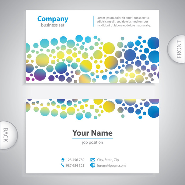 tarjeta de visita - patrón de burbuja abstracta - presentaciones de la empresa
 - Vector, imagen