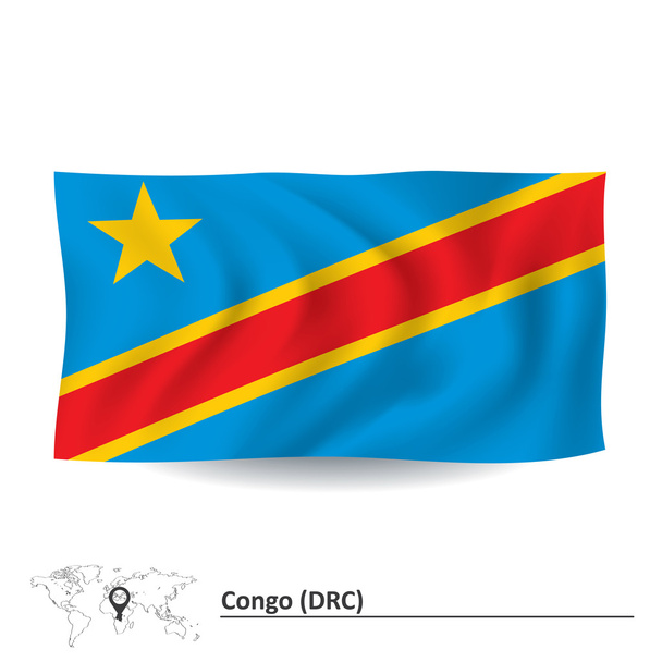 コンゴ民主共和国の国旗 - ベクター画像