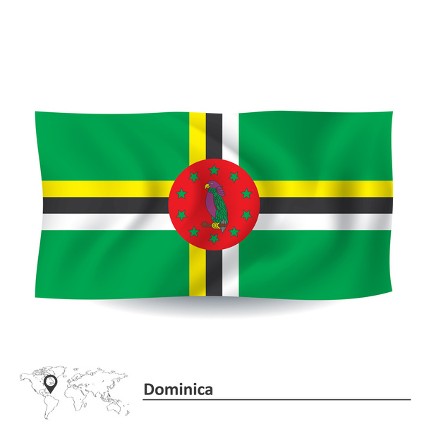 Dominikánská vlajka - Vektor, obrázek