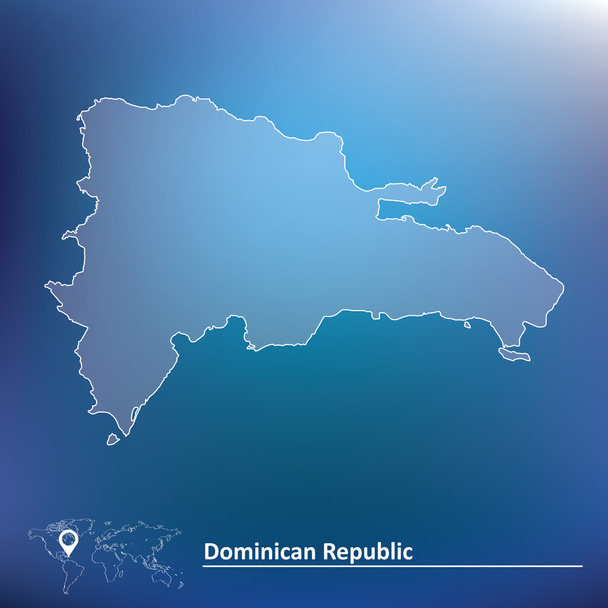 Mappa della Repubblica Dominicana - Vettoriali, immagini