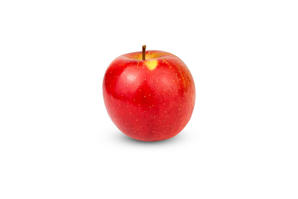 Červené jablko izolované na bílém pozadí. Detailní záběr. - Fotografie, Obrázek