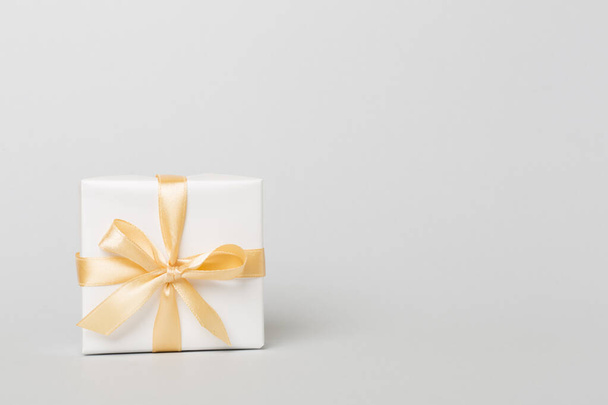 Gift box on color background. - Photo, Image