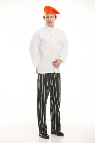 Wearing all kinds of clothing chef dietitian in front of white background - Photo, Image