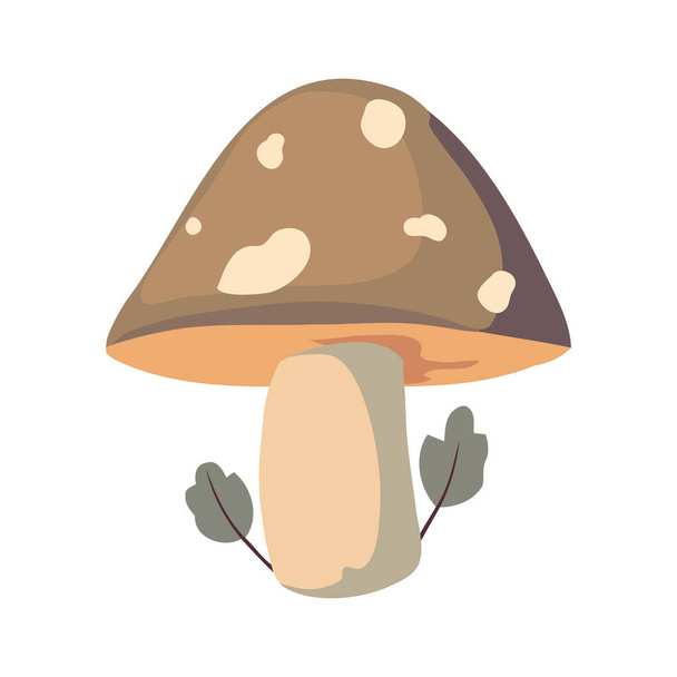 Herfst eetbare paddenstoel, vers en gezond voedsel pictogram geïsoleerd - Vector, afbeelding