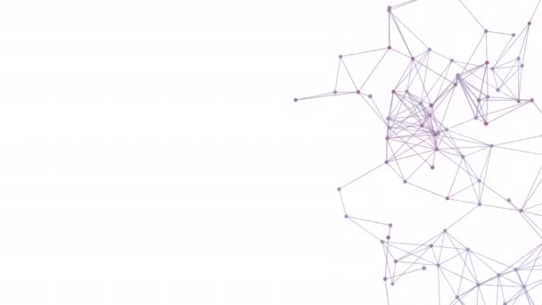 プレキサスメッシュ幾何学的背景。 線で接続されたドット. 抽象的な技術の背景。 ミニマリスト・バックドロップ。 ループ4kアニメーション - 映像、動画