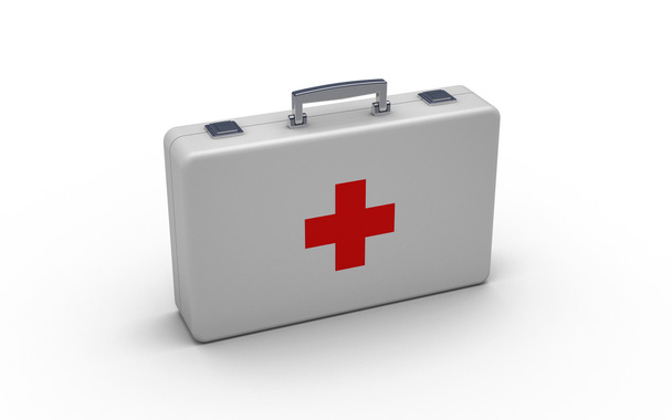 3d illustration of first aid kit. Isolated on white background - Photo, Image