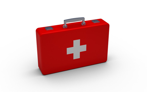 3d illustration of first aid kit. Isolated on white background - Photo, Image