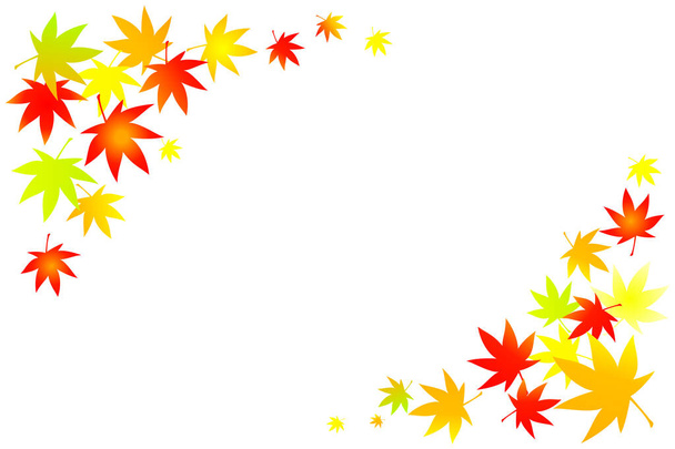 Autumn sale banner template design with maple leaves. Vector background illustration material - Vector, Image