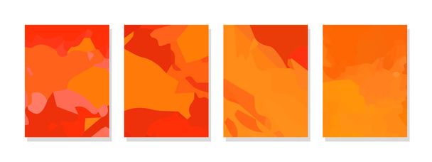 Biologische golvende achtergrond met rood-oranje patroon. Minimalistisch ontwerp voor posters, spandoeken, flyers, muurkunst, kaarten en decoraties. - Vector, afbeelding