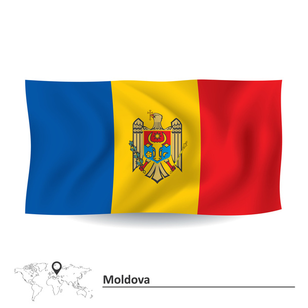 Flaga Mołdawii - Wektor, obraz