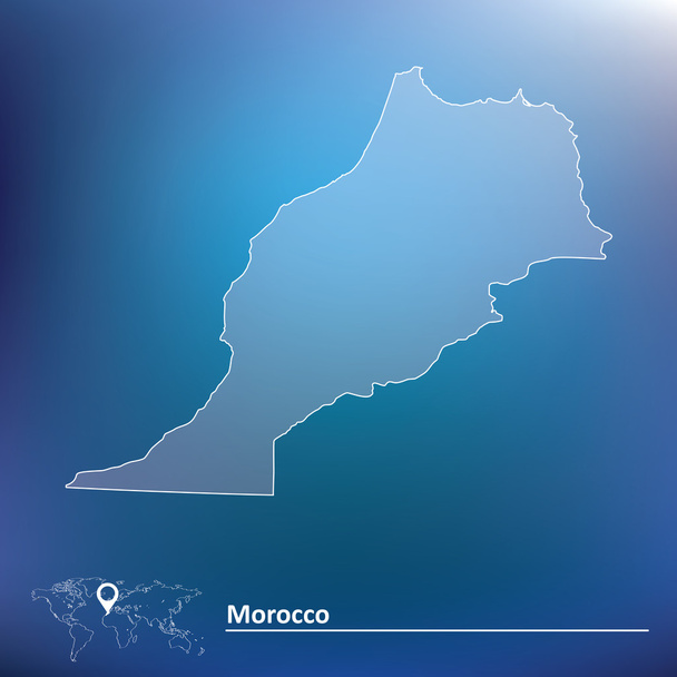 kaart van Marokko - Vector, afbeelding