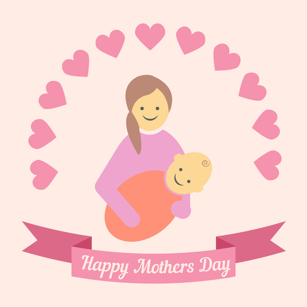 Card for Mothers Day. - Vector, Imagen