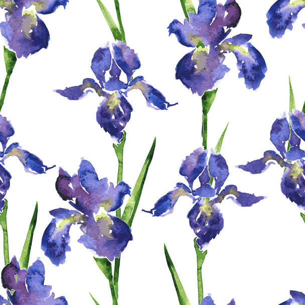 watercolor seamless floral pattern - Vector, Image