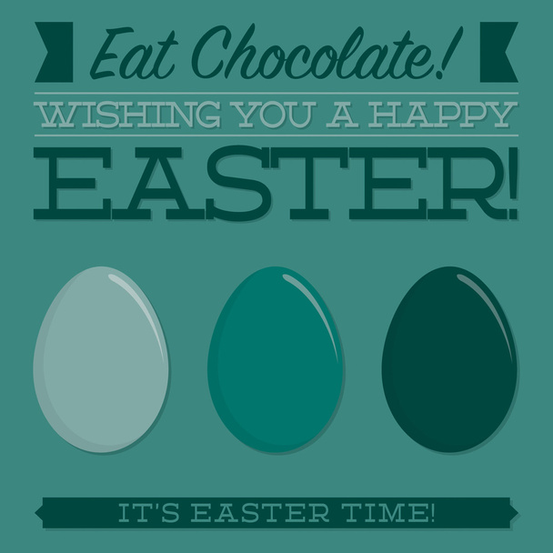 Retro style Easter typographic card in vector format. - Διάνυσμα, εικόνα