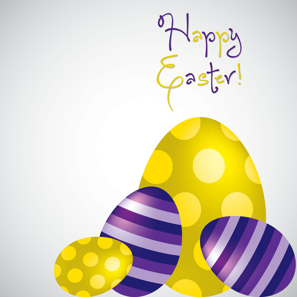 Happy Easter egg card in vector format. - Vector, Imagen