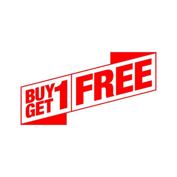 Buy 1 get 1 free typography unit. - Vector, Image
