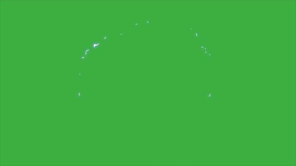 Κινούμενο κύκλωμα ηλεκτρικό στοιχείο εφέ κινουμένων σχεδίων σε πράσινο φόντο οθόνη  - Πλάνα, βίντεο