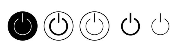 Power ikon készlet illusztráció. Power Switch jel és szimbólum. Elektromos teljesítmény - Vektor, kép