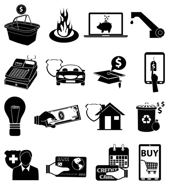 Payments icons set - Vector, Image