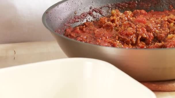 Minced meat sauce - Footage, Video