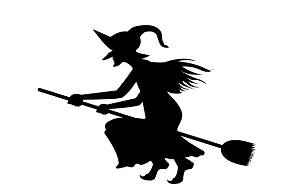 Bruxa Halloween no fundo branco isolado - Foto, Imagem