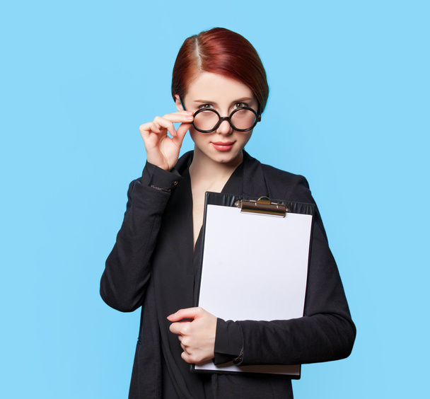Portrét překvapený podnikání žen v brýlích  - Fotografie, Obrázek