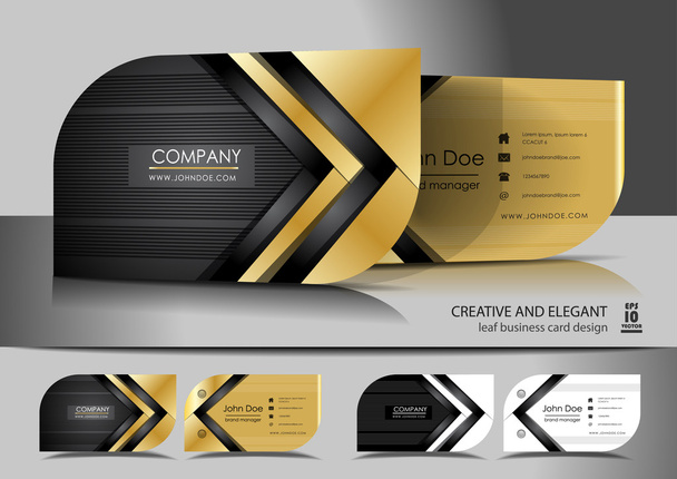 Creative leaf business card design - Vector, Image