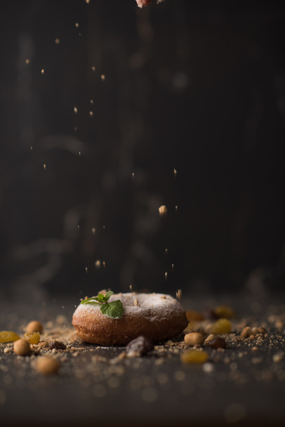 Sugar Donut sprinkled with crumbs - Foto, Imagen