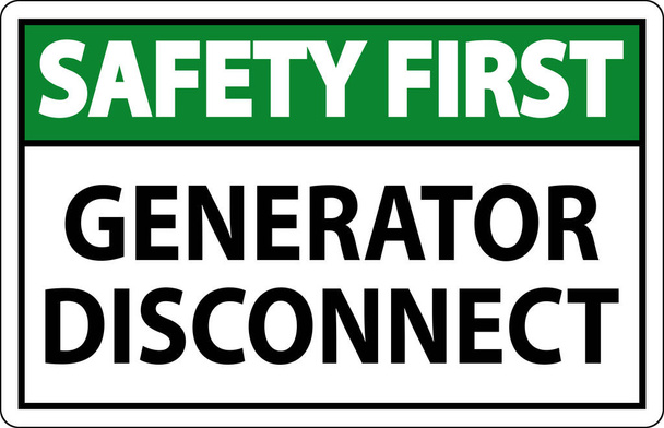 Безпека Перший генератор сигналів Роз'єднання - Вектор, зображення
