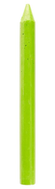 lápices de colores verdes aislados sobre fondo blanco - Foto, Imagen