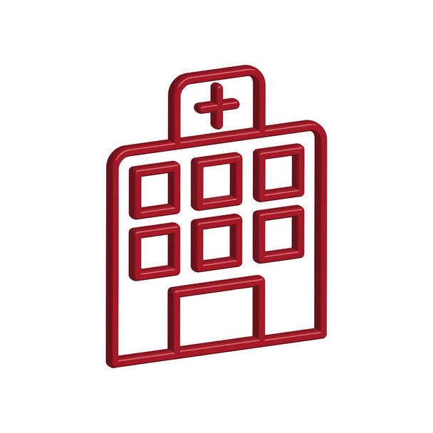 Plantilla de diseño de icono hospital - Vector, Imagen