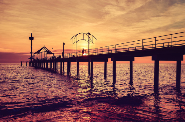 Pier a západ slunce - Fotografie, Obrázek