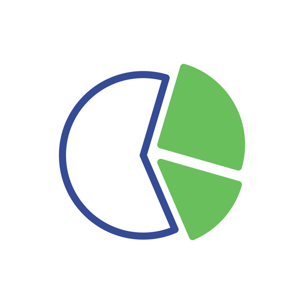 Gráfico ícone duotone verde azul negócio ilustração vetor elemento e símbolo perfeito. - Vetor, Imagem