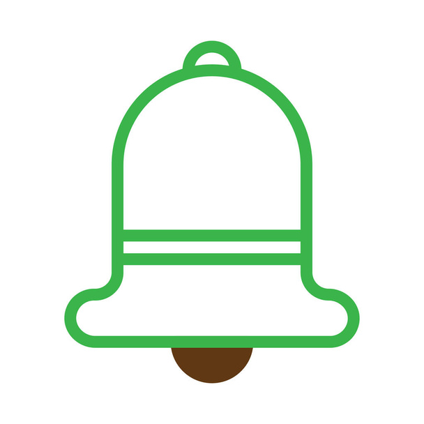 Zvonová ikona duotone zelená hnědá barva velikonoční ilustrace vektorový prvek a symbol perfektní. - Vektor, obrázek