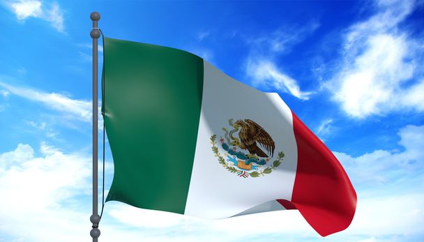 Mexico flag in the wind - Photo, Image